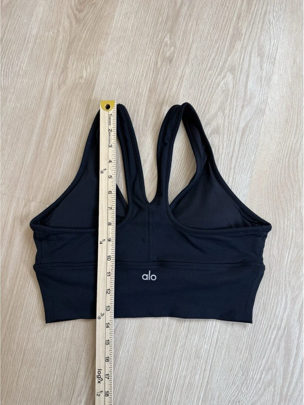 Alo Yoga Wild Thing Sports Bra Women’s Medium Black Good Ruched Racerback